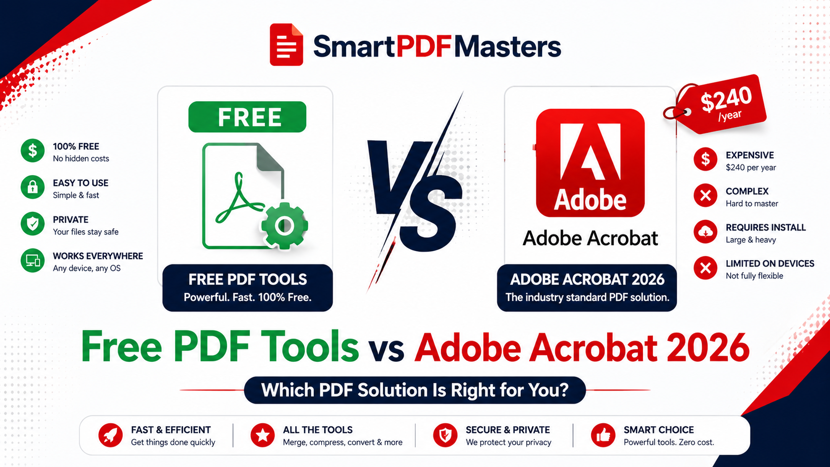 Free PDF Tools vs Adobe Acrobat — Which Is Better in 2026?