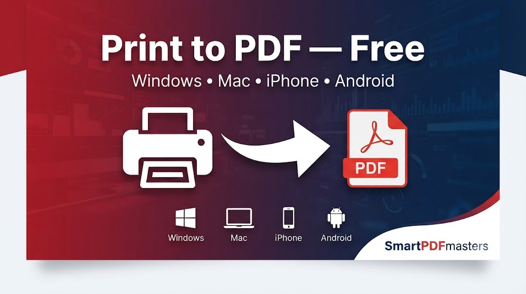 How to Print to PDF Free — Windows, Mac, iPhone & Android Guide